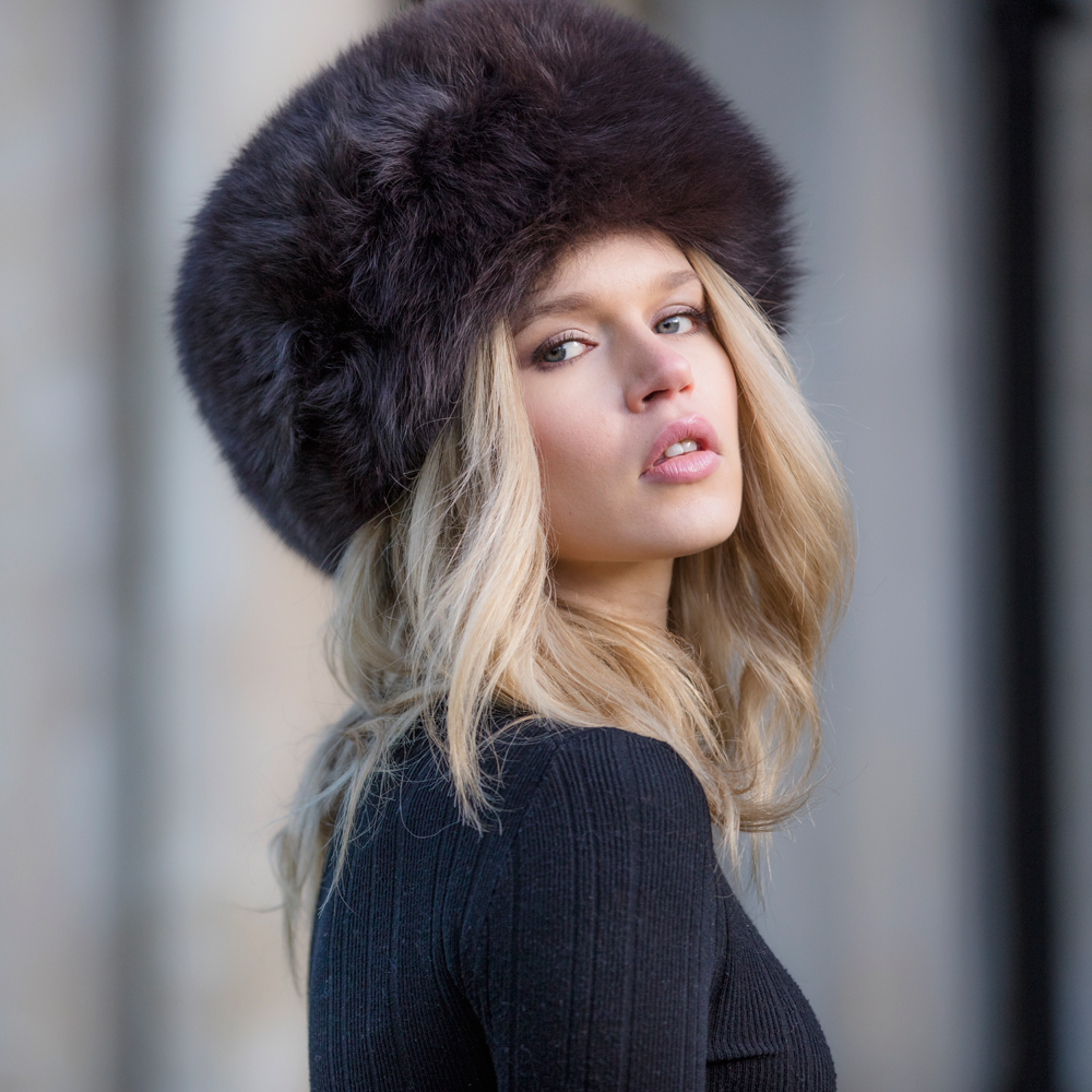 Janie Brown Fox Fur Hat - Philippa London